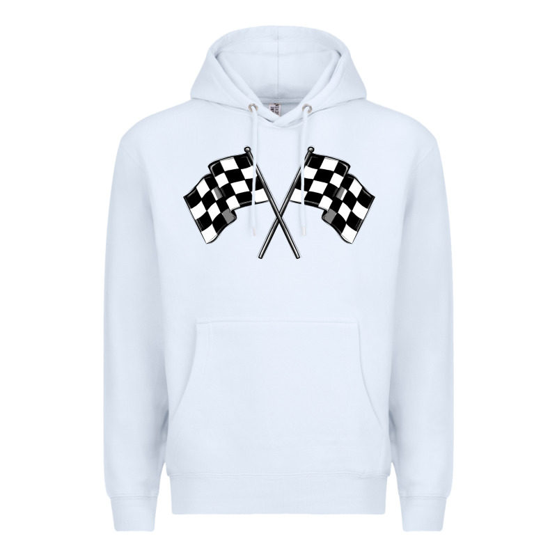 Race Flag Premium Hoodie by MaliasSmallBusiness | Teevron