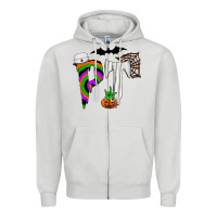 Dove Grey pt Zipper Hoodie - CowhideDigitalArt
