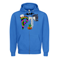 True Royal pt Zipper Hoodie - CowhideDigitalArt