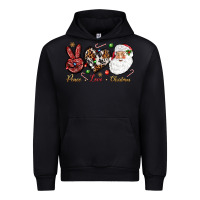 Black Peace love Christmas Urban Hoodie - NancyCooperArtShop