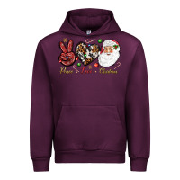 Mauve Wine Peace love Christmas Urban Hoodie - NancyCooperArtShop