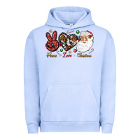 Pigment Grape Ice Peace love Christmas Urban Hoodie - NancyCooperArtShop
