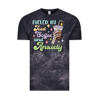Cloud Black fueled by iced coffee and anxiety Vintage Tee - MaliasSmallBusiness