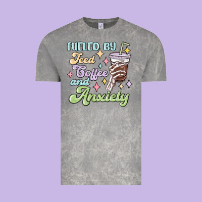Vintage Tee fueled by iced coffee and anxiety
