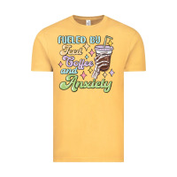 Vintage Mustard fueled by iced coffee and anxiety Vintage Tee - MaliasSmallBusiness