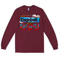 Burgundy baseball brother Long Sleeve Tee - Zillion Design Studio