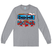 Heather Grey baseball brother Long Sleeve Tee - Zillion Design Studio