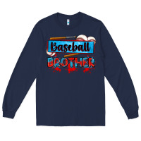 Navy baseball brother Long Sleeve Tee - Zillion Design Studio