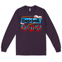 Plum baseball brother Long Sleeve Tee - Zillion Design Studio