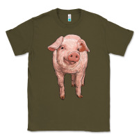 Army Green pig Classic Tee - RanaPortraitStore
