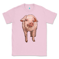 Bubblegum Pink pig Classic Tee - RanaPortraitStore