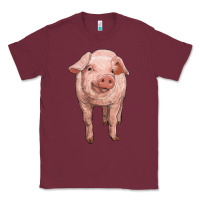 Burgundy pig Classic Tee - RanaPortraitStore