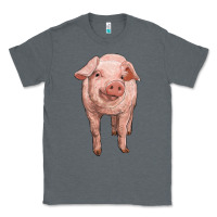 Charcoal Heather pig Classic Tee - RanaPortraitStore