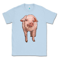 Dusty Blue pig Classic Tee - RanaPortraitStore