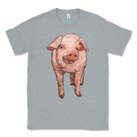 Heather Grey pig Classic Tee - RanaPortraitStore