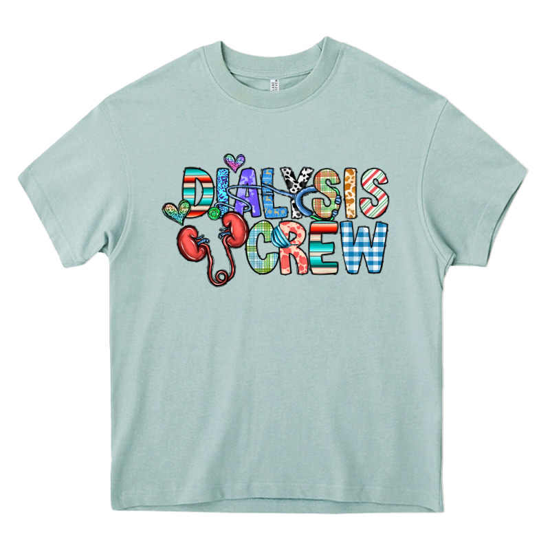Dialysis Crew Heavy Core Tee by CowhideDigitalArt | Teevron