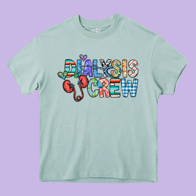 Dialysis Crew Heavy Core Tee Designed By Cowhidedigitalart