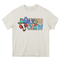 Cream dialysis crew Heavy Core Tee - CowhideDigitalArt