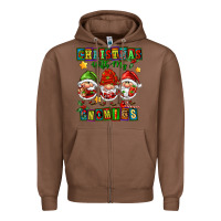 Chestnut christmas with my gnomies Zipper Hoodie - FaDigitalArtStudio