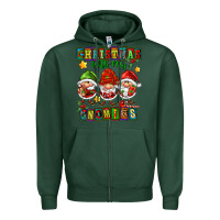 Sports Green christmas with my gnomies Zipper Hoodie - FaDigitalArtStudio