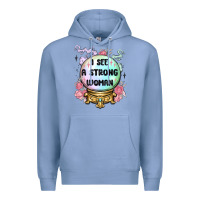 Colony Blue i see a strong woman Premium Hoodie - MaliasSmallBusiness