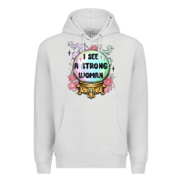 Dove Grey i see a strong woman Premium Hoodie - MaliasSmallBusiness