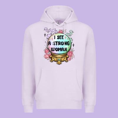I See A Strong Woman Premium Hoodie Designed By Maliassmallbusiness