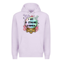 Lilac i see a strong woman Premium Hoodie - MaliasSmallBusiness