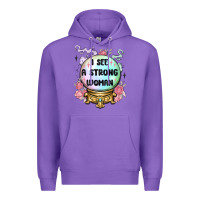 Purple i see a strong woman Premium Hoodie - MaliasSmallBusiness