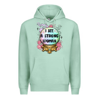Seafoam i see a strong woman Premium Hoodie - MaliasSmallBusiness