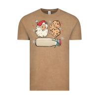 Vintage Coffee custom milk and cookies with santa Vintage Tee - MaliasSmallBusiness