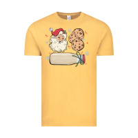 Vintage Mustard custom milk and cookies with santa Vintage Tee - MaliasSmallBusiness