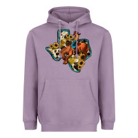 Lavender rodeo sunflower texas map Heavyweight Hoodie - JahusDesignShop