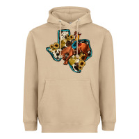 Mushroom rodeo sunflower texas map Heavyweight Hoodie - JahusDesignShop