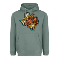 Sage rodeo sunflower texas map Heavyweight Hoodie - JahusDesignShop