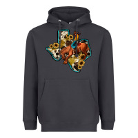 Smoke rodeo sunflower texas map Heavyweight Hoodie - JahusDesignShop