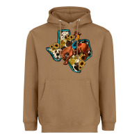 Toasted Coconut rodeo sunflower texas map Heavyweight Hoodie - JahusDesignShop
