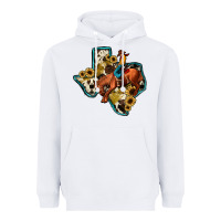 White rodeo sunflower texas map Heavyweight Hoodie - JahusDesignShop