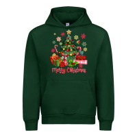 Forest Green merry christmas tree with gift box Urban Hoodie - MaliasSmallBusiness