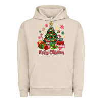 Pigment French Oak merry christmas tree with gift box Urban Hoodie - MaliasSmallBusiness