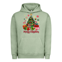 Pigment Oil Green merry christmas tree with gift box Urban Hoodie - MaliasSmallBusiness