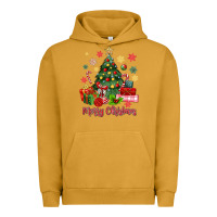 Pigment Peanut Butter merry christmas tree with gift box Urban Hoodie - MaliasSmallBusiness
