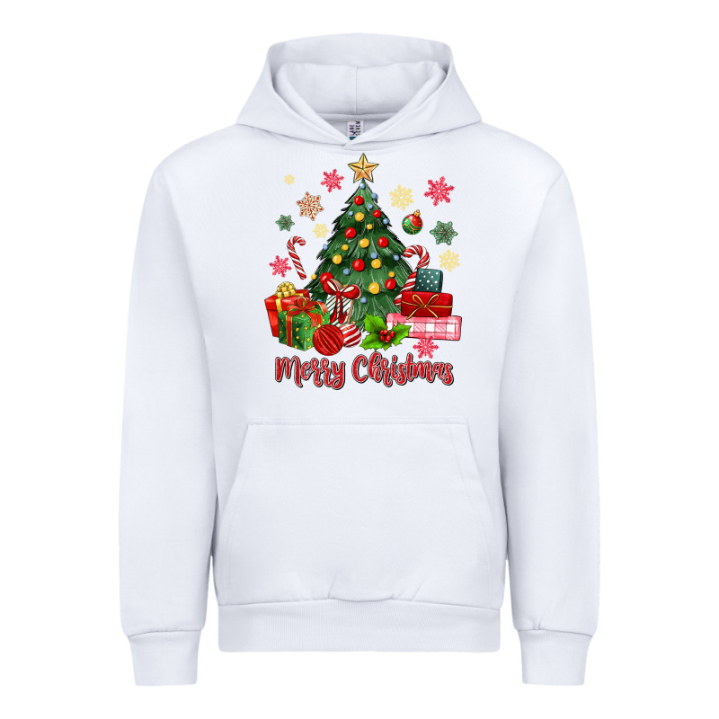Merry Christmas Tree With Gift Box Urban Hoodie by MaliasSmallBusiness | Teevron