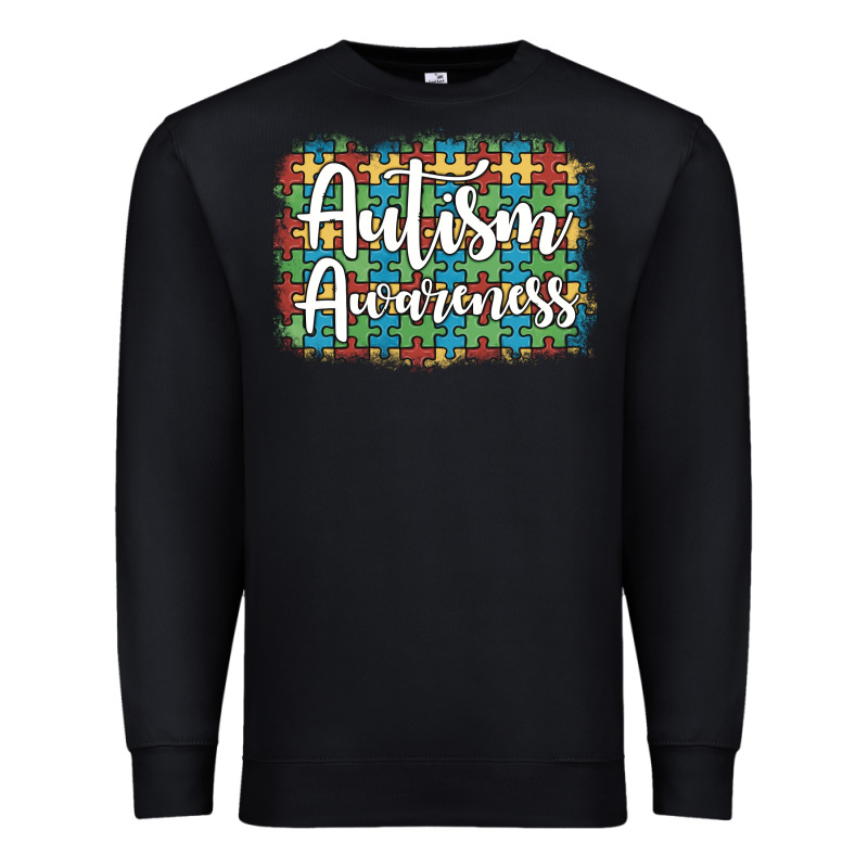 Autism Awareness Puzzle Background Premium Sweatshirt by Artiststas | Teevron