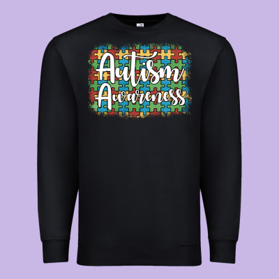 Autism Awareness Puzzle Background Premium Sweatshirt Designed By Artiststas