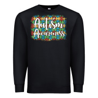 Black autism awareness puzzle background Premium Sweatshirt - Artiststas
