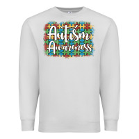 Dove Grey autism awareness puzzle background Premium Sweatshirt - Artiststas