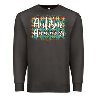 Smoke autism awareness puzzle background Premium Sweatshirt - Artiststas