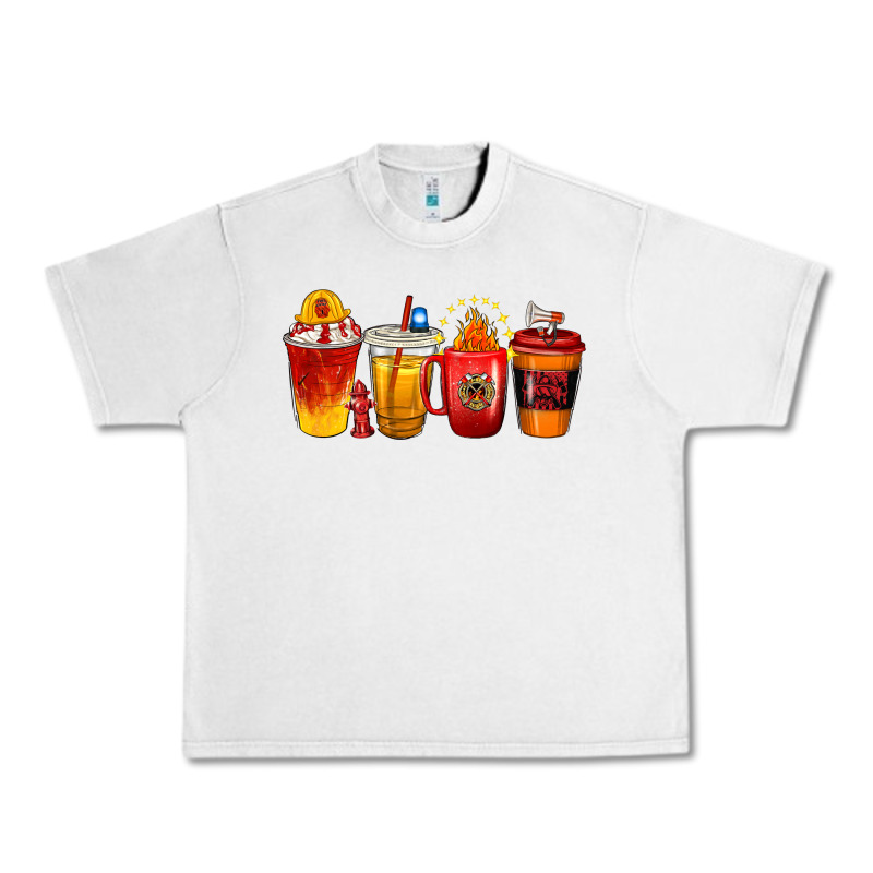 Firefighter Coffee Cups Urban Heavy Tee by texasbilliewilder | Teevron