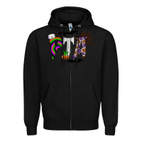 Black pta Zipper Hoodie - CowhideDigitalArt